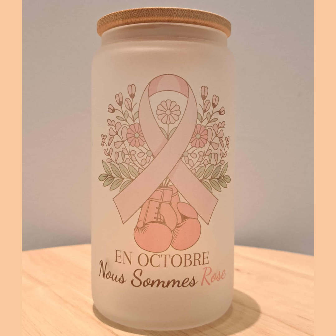 Verre givré – En octobre, nous sommes rose