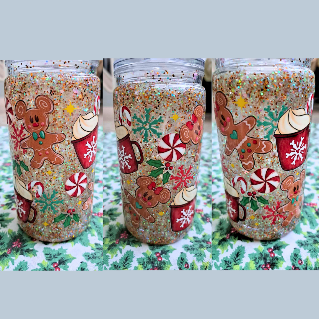 Verre Snow Globe – Noël gourmand