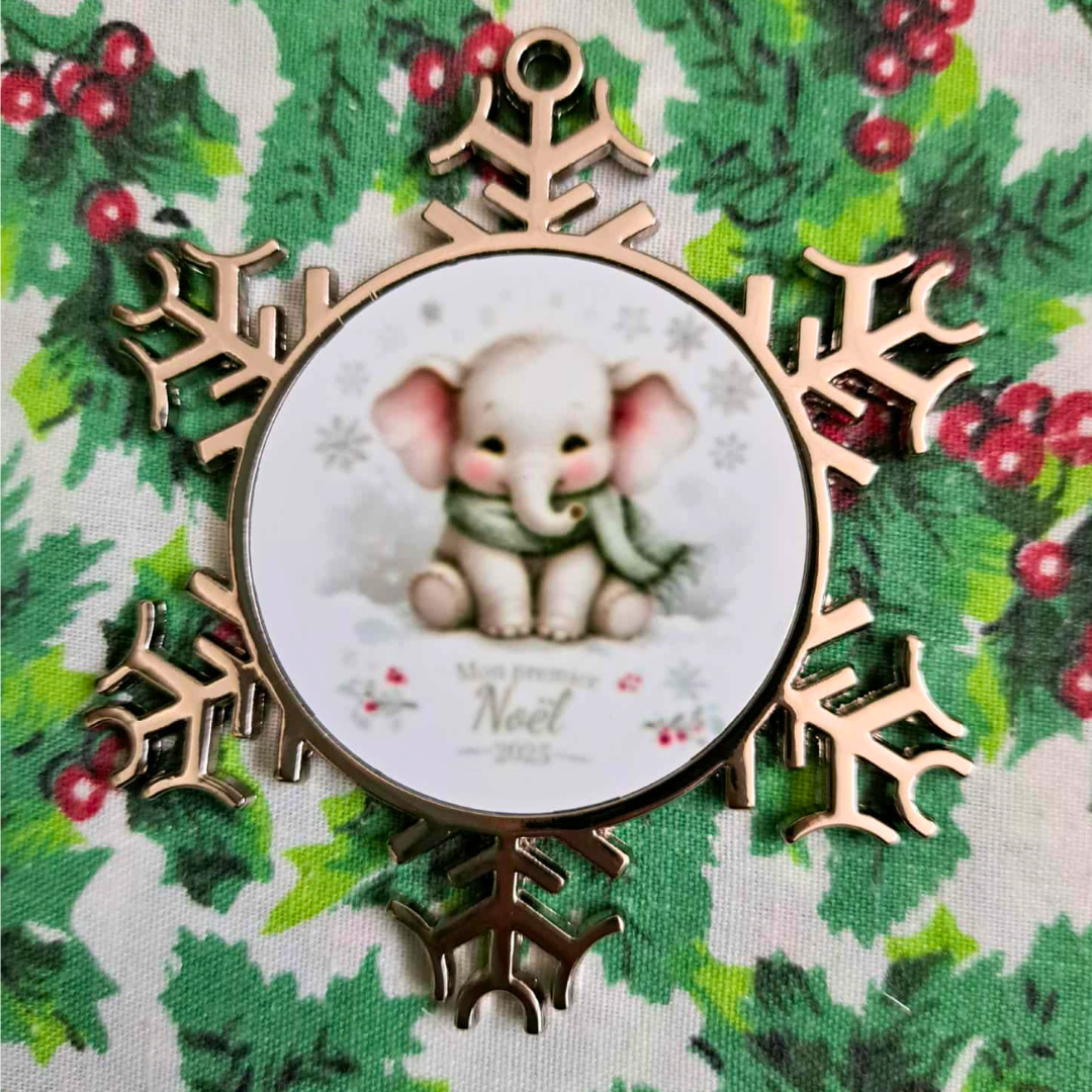 Ornement de Noël – Mon premier Noël (Éléphant)