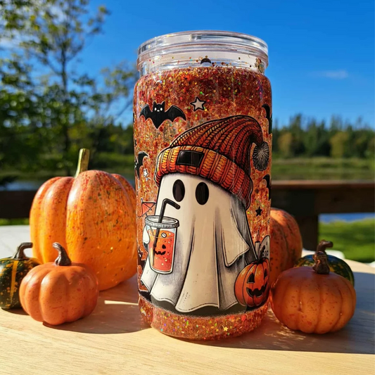 Verre snow globe petit fantôme