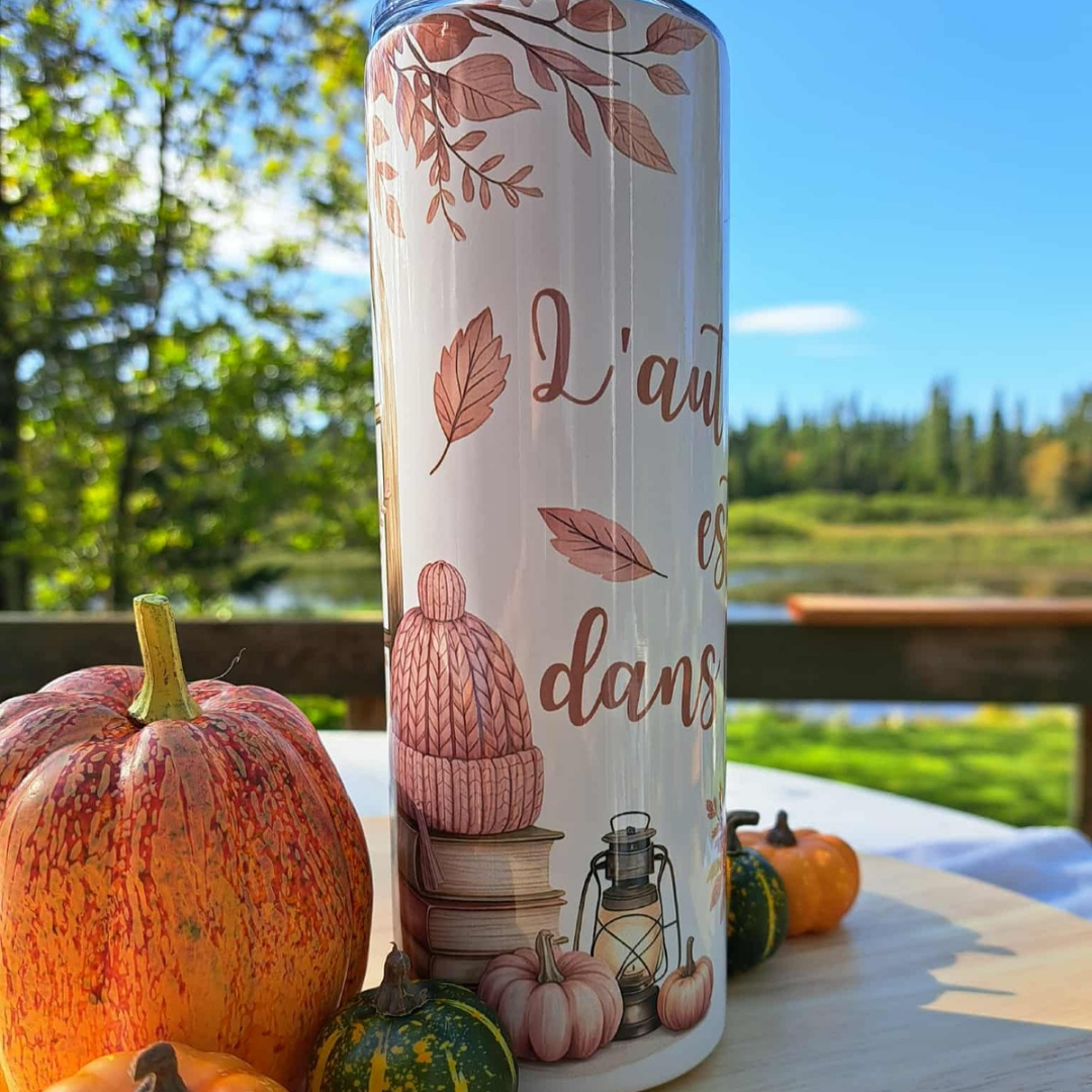 Tasse thermos 20 oz l'automne est dans l'air