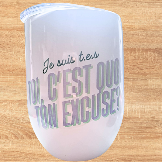 Verre à vin thermos personnalisable