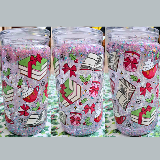 Verre Snow Globe – Lecture de Noël