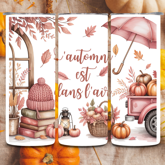 Tasse thermos 20 oz l'automne est dans l'air